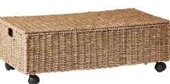 CASA Seagrass Caja De Almacenaje Con Ruedas Natural