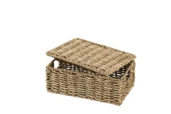 CASA Seagrass Cesta Almacenaje S Con Tapa Natural