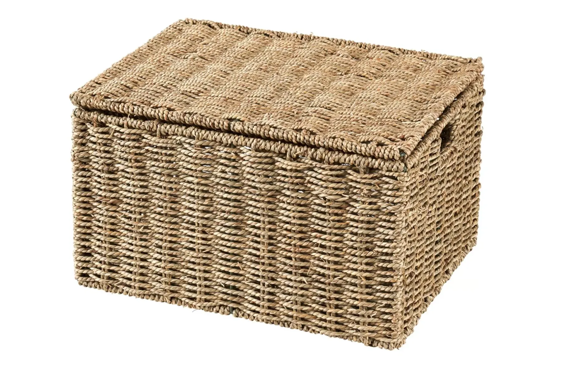 CASA Seagrass Cesta Almacenaje L Con Tapa Natural