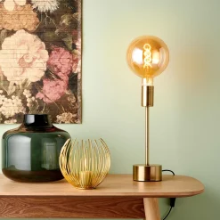 CASA Shain Lampara De Mesa Dorado