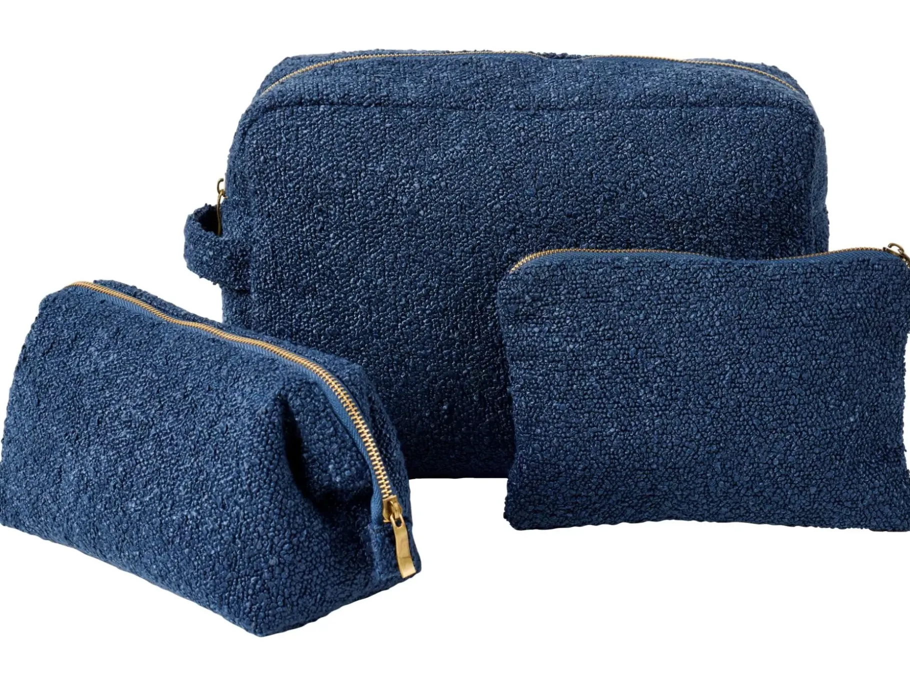 CASA Siera Bolsa De Maquillaje Azul Oscuro