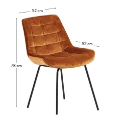 CASA Silka Silla De Comedor Negro, Marron