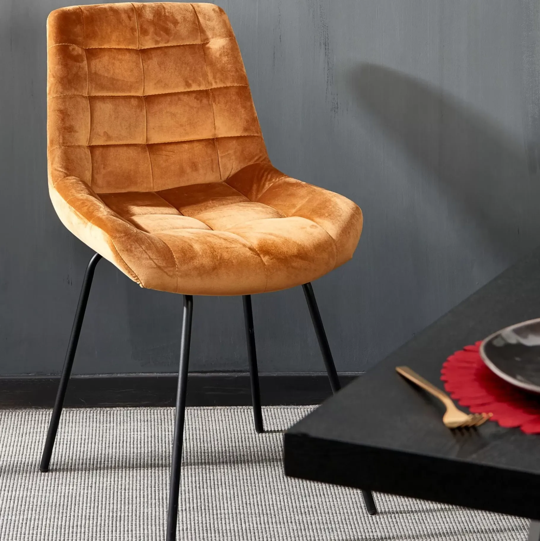 CASA Silka Silla De Comedor Negro, Marron