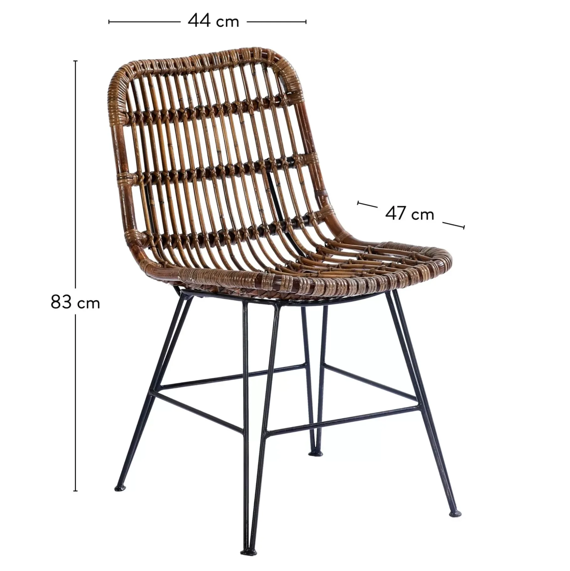 CASA Sumatra Silla De Comedor Negro, Marron