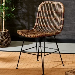 CASA Sumatra Silla De Comedor Negro, Marron