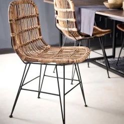 CASA Sumatra Silla De Comedor Negro, Marron