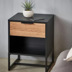 CASA Trenton Mesilla De Noche Negro, Natural