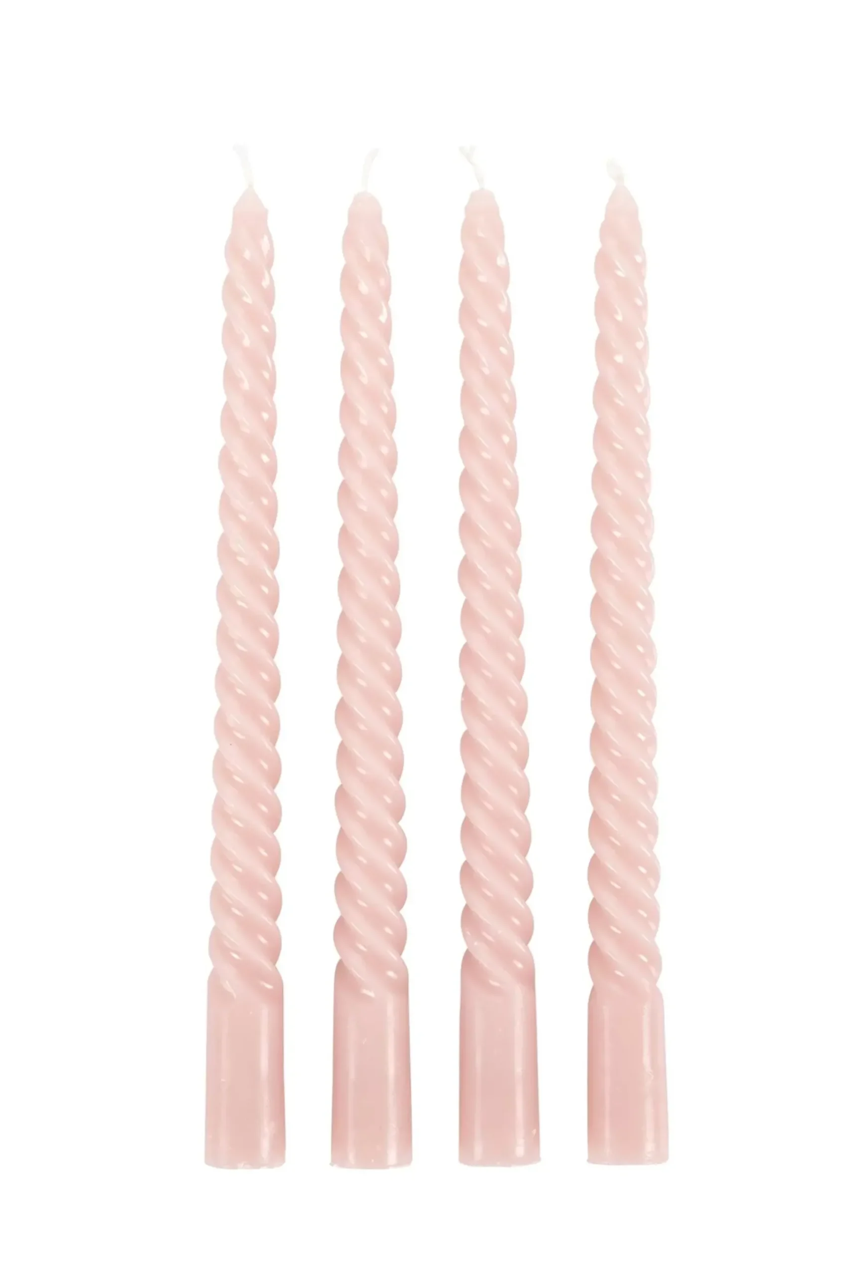 CASA Twist Vvelas Retorcidas Juego De 4 Rosa