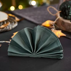 CASA Uniline Servilleta Verde Oscuro