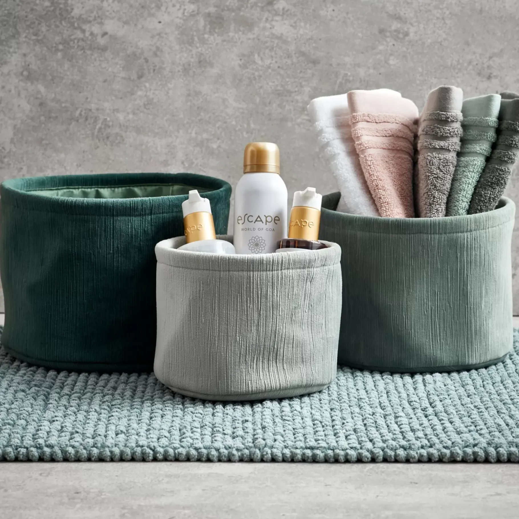 CASA Verda Cesta De Almacenaje Verde Oscuro