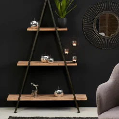 CASA Vermont Estanteria De Pared Negro, Natural