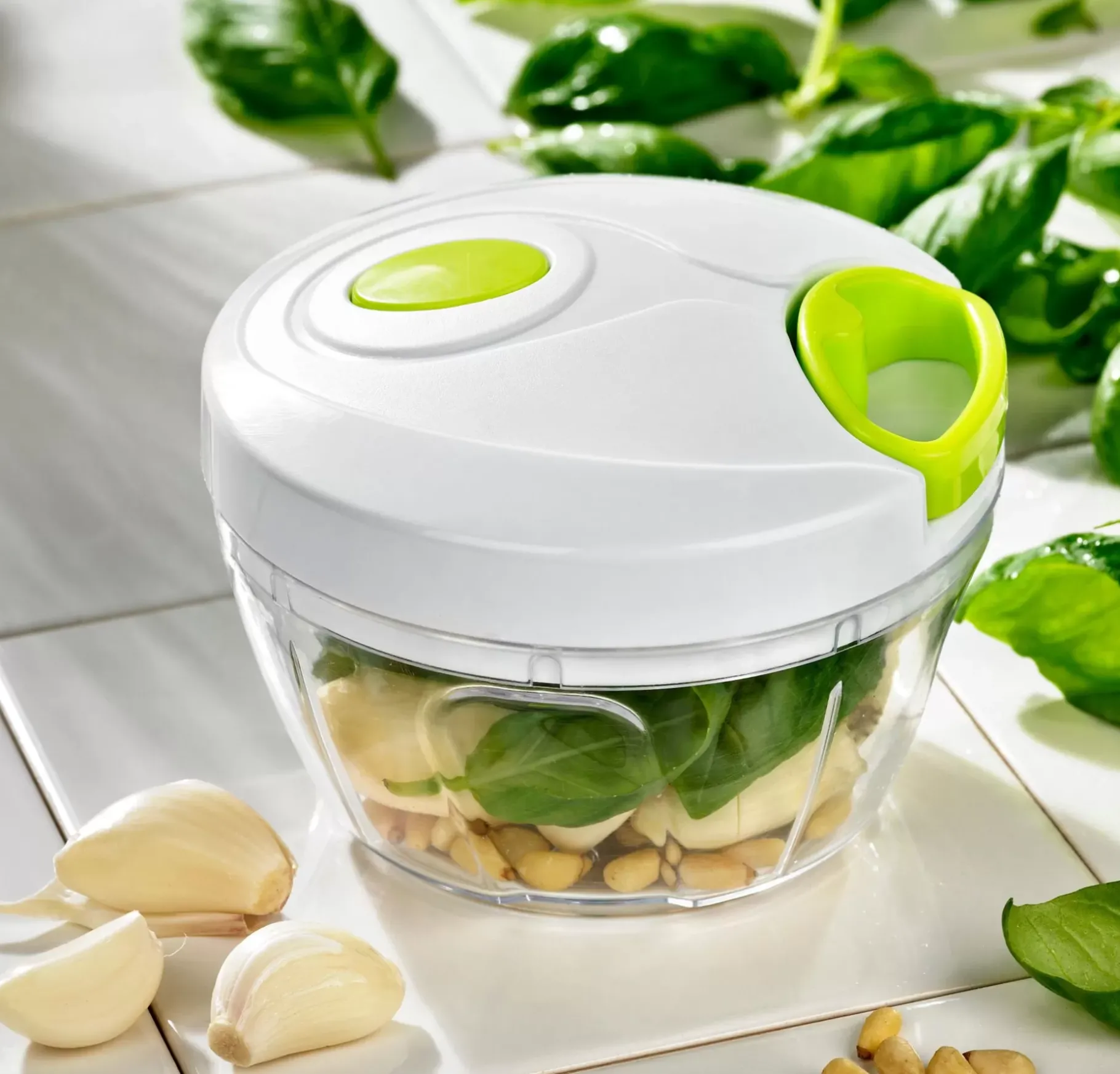 CASA Vida Verde Mini Cortador Blanco, Verde, Transparente