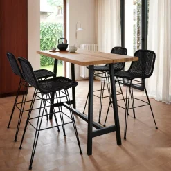 CASA Vienna Silla De Bar Negro