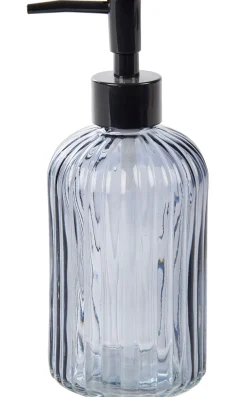 CASA Vitrum Dispensador De Jabon Negro, Gris Oscuro