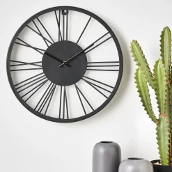 CASA Wheel Reloj De Pared Negro