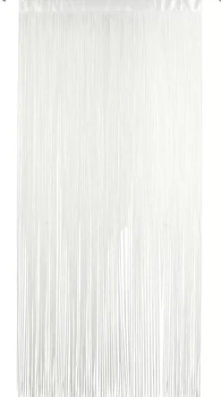 CASA White Cortina De Flecos Blanco