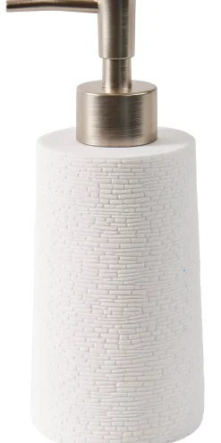 CASA White Elegance Dispensador De Jabon Blanco, Plateado