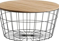 CASA Wire Xl Mesa Auxiliar Xl Negro, Natural