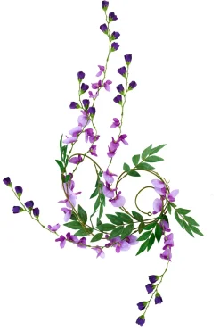 CASA Wisteria Guirnalda Verde, Morado, Morado Claro