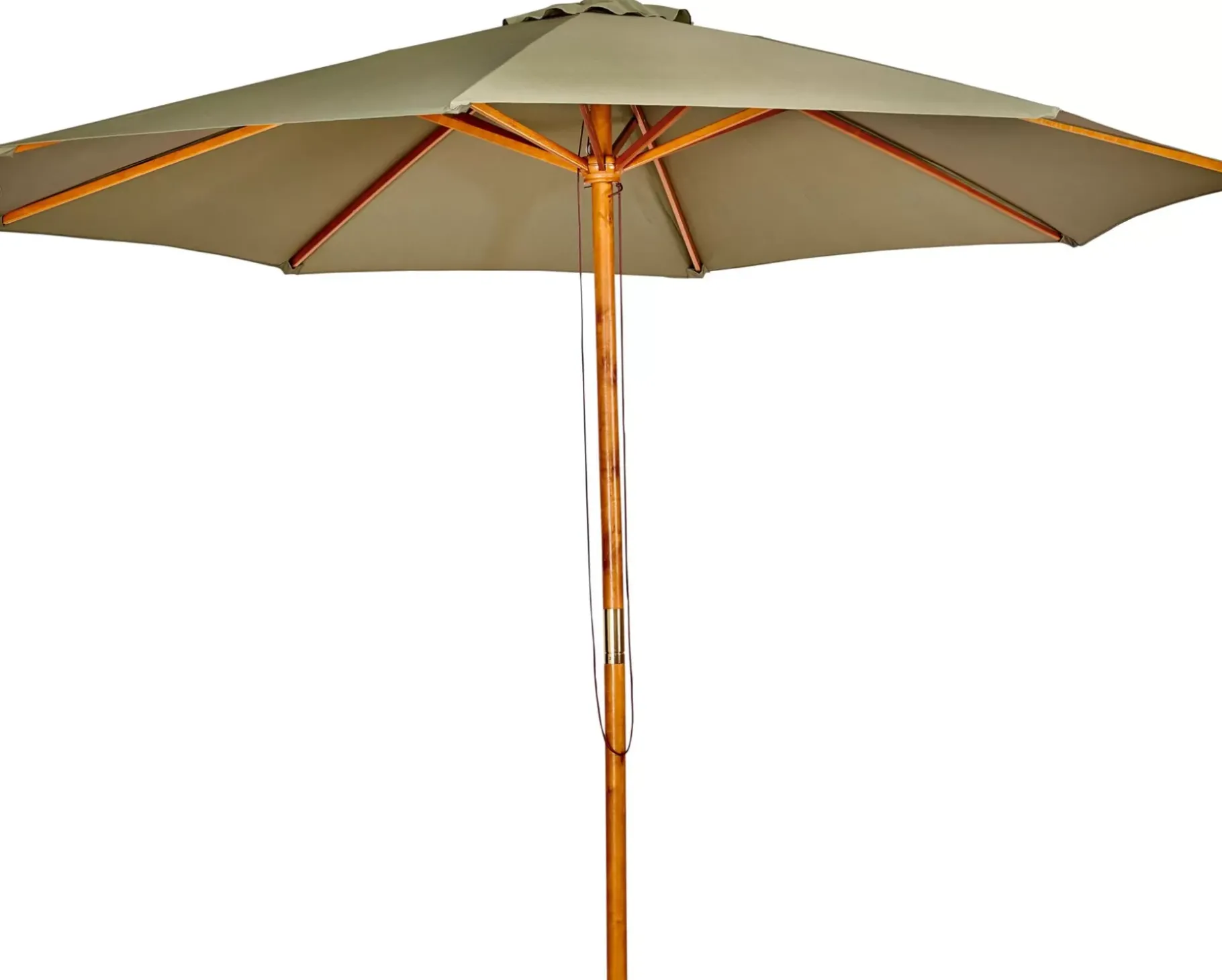 CASA Wood Parasol Sin Pie Verde