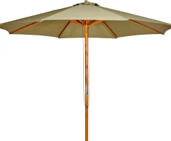 CASA Wood Parasol Sin Pie Verde