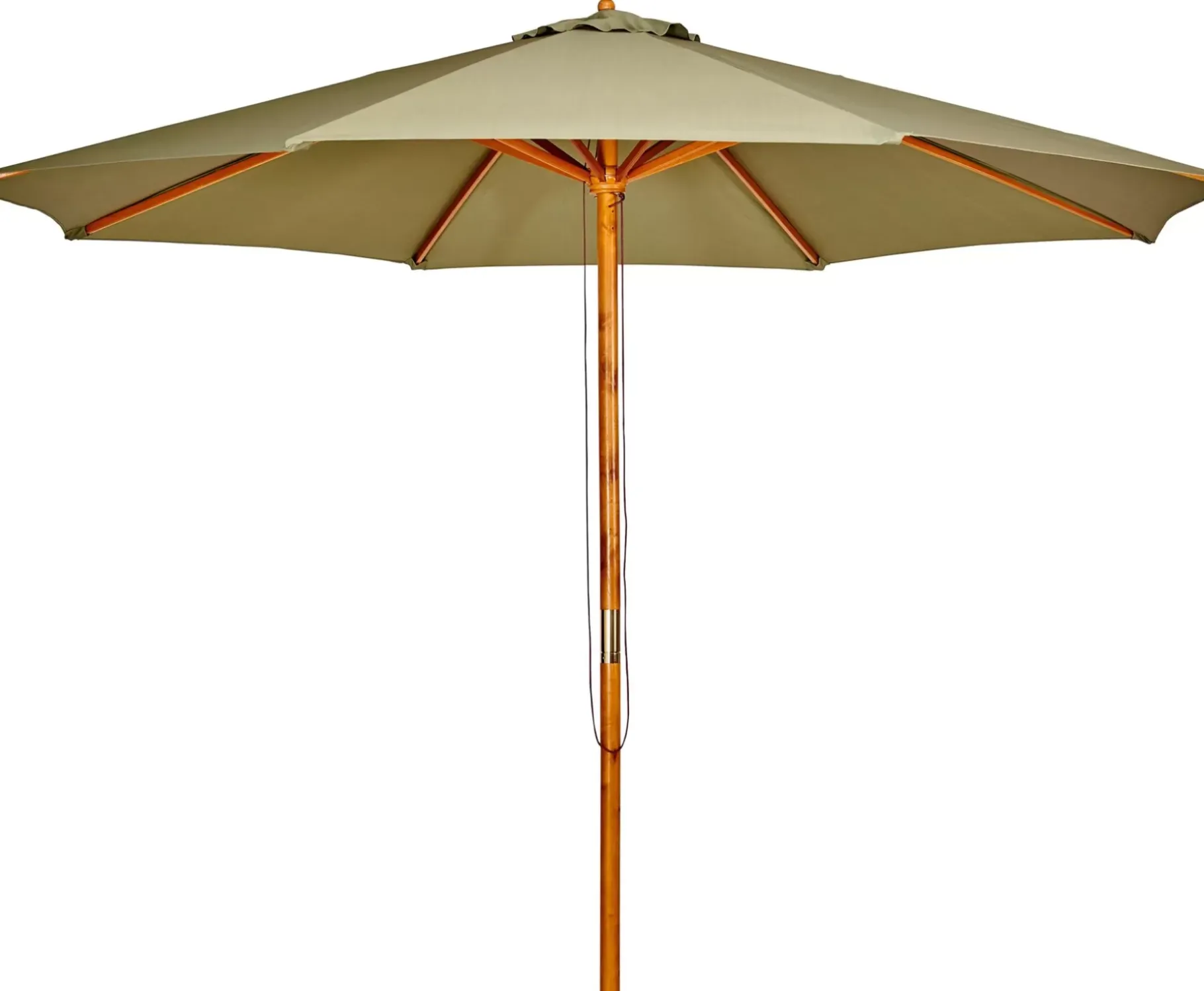 CASA Wood Parasol Sin Pie Verde